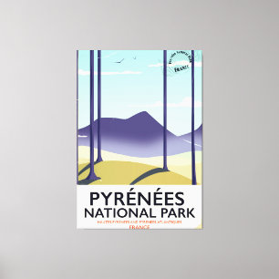 Lienzo Parque nacional de los Pirineos poster