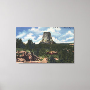 Lienzo Parque nacional de Teton, WY - la torre del diablo