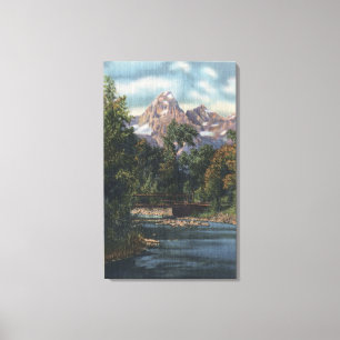 Lienzo Parque nacional de Teton, WY - opinión gemela de