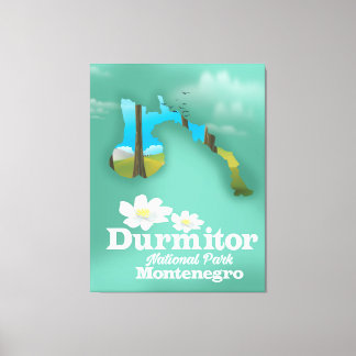 Lienzo Parque nacional Durmitor, Mapa de Montenegro