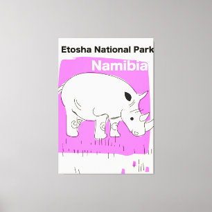Lienzo Parque nacional Etosha, Namibia