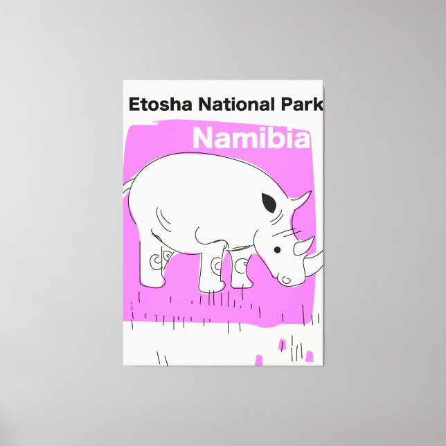 Lienzo Parque nacional Etosha, Namibia (Anverso)