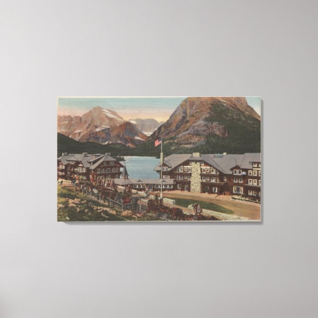Lienzo Parque Nacional Glacier, MT - Many Glacier Hotel 2 (Anverso)