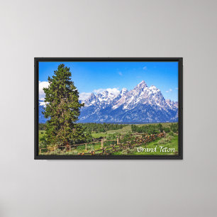 Lienzo Parque Nacional Grand Teton de Wyoming