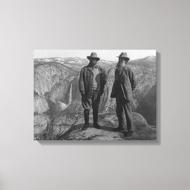 Lienzo Parque nacional John Muir Teddy Roosevelt Yosemite (Anverso)