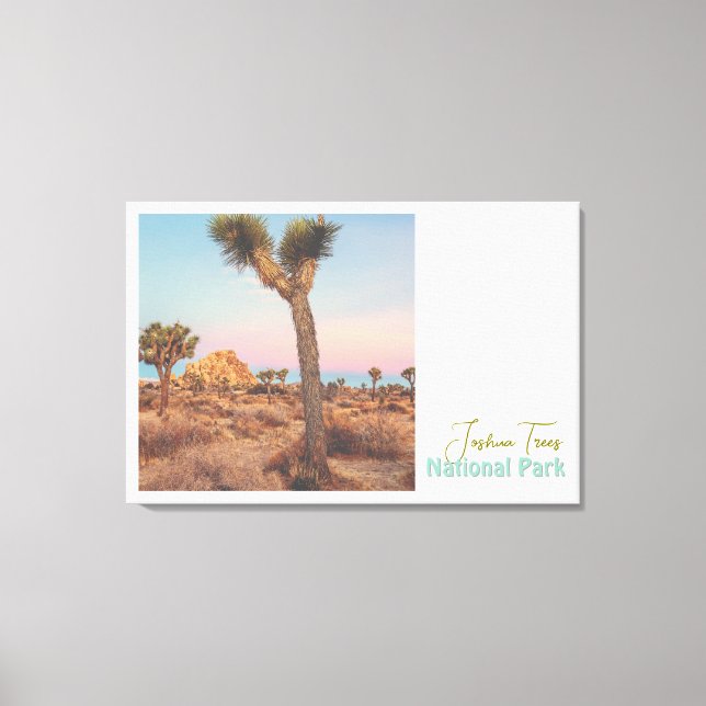 Lienzo Parque nacional Joshua Trees (Anverso)