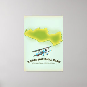 Lienzo Parque Nacional Karoo Western Cape Sudáfrica mapa