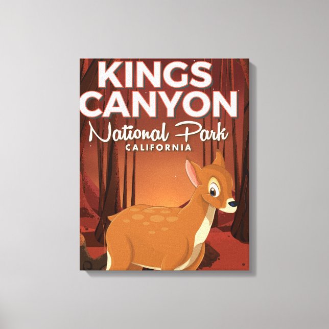 Lienzo Parque nacional Kings Canyon California (Anverso)
