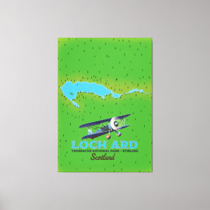 Lienzo Parque nacional Loch Ard Trossachs, Mapa Stirling