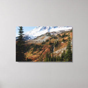 Lienzo Parque Nacional Mount Rainier, otoño