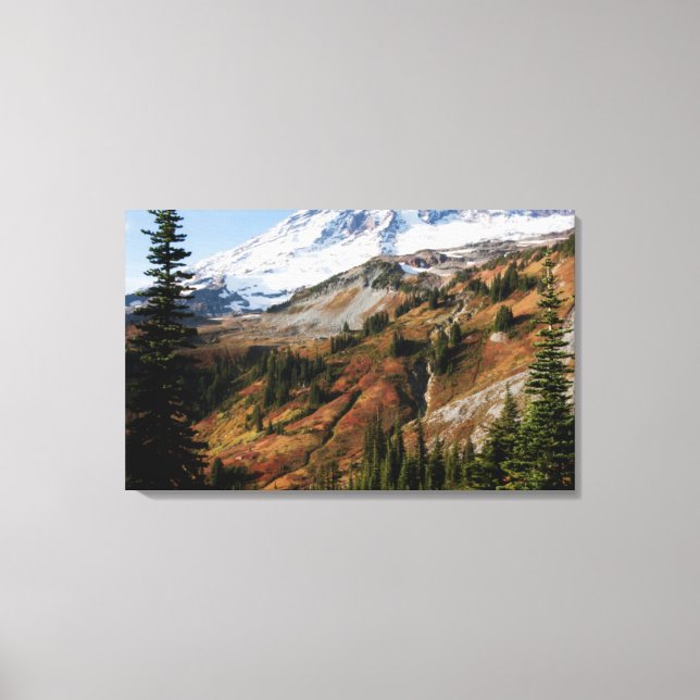 Lienzo Parque Nacional Mount Rainier, otoño (Anverso)