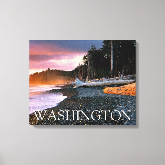 Lienzo Parque Nacional Olympic | Estado de Washington (Anverso)