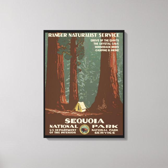 Lienzo Parque Nacional Sequoia (Anverso)