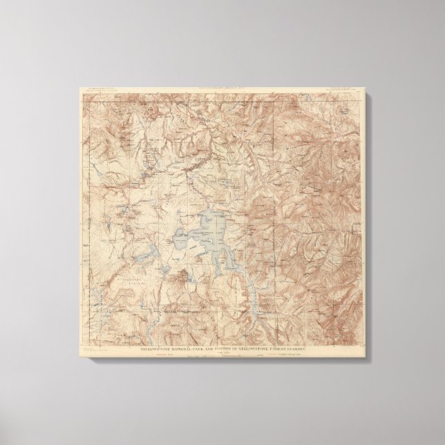 Lienzo Parque nacional Yellowstone (Anverso)