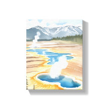 Parque nacional Yellowstone | Acuarela paisajista