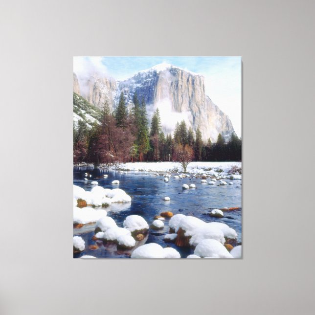 Lienzo Parque Nacional Yosemite en invierno (Anverso)