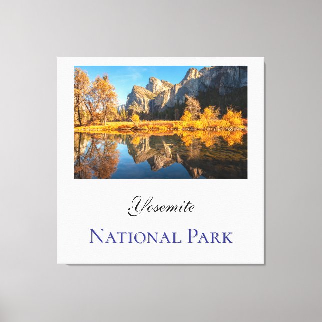 Lienzo Parque nacional Yosemite en otoño (Anverso)
