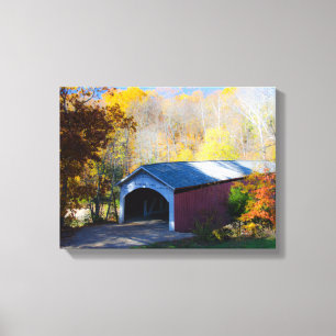 Lienzo Parque Narrow Covered Bridge, condado de Parke, In