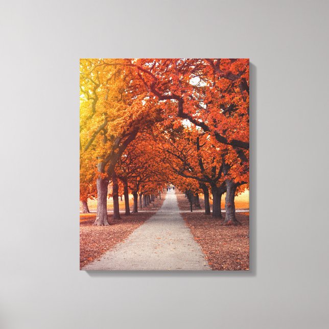 Lienzo Parque otoñal (Anverso)