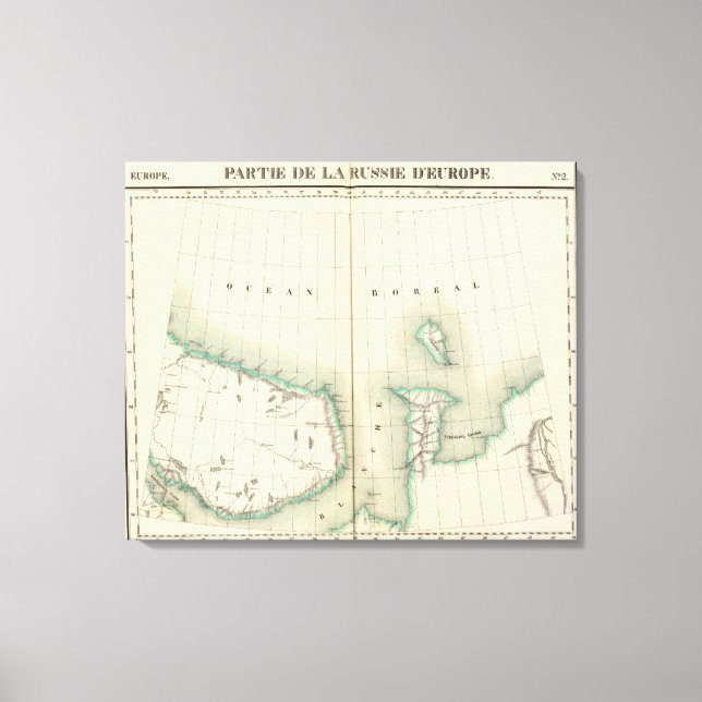 Lienzo Parte de Europa, Rusia (Anverso)