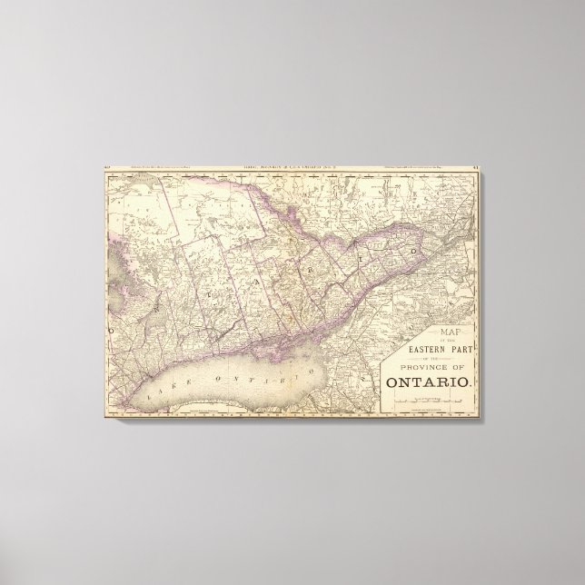 Lienzo Parte oriental de Ontario (Anverso)
