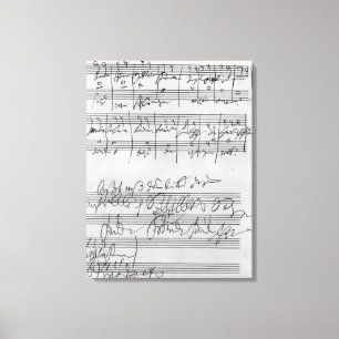 Lienzo Partitura musical manuscrita