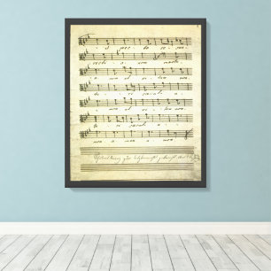 Lienzo Partituras antiguas, partitura musical antigua 181
