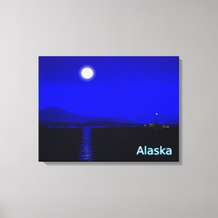 Lienzo Pasaje con luz de la luna