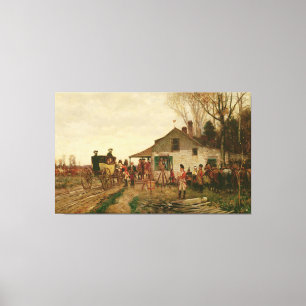 Lienzo Pasando el puesto avanzado,