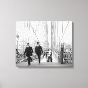 Lienzo Pasarela del Puente de Brooklyn, 1905