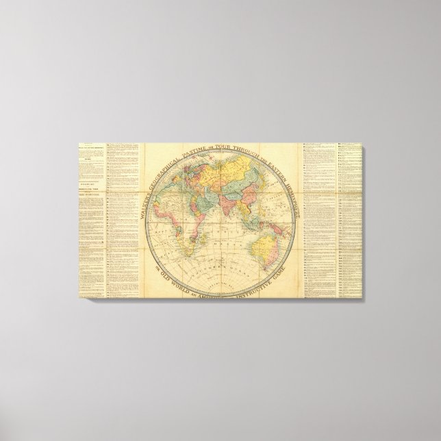 Lienzo Pasatiempo geográfico de Walker (Anverso)