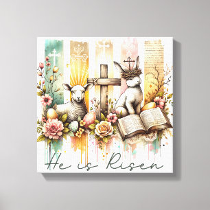 Lienzo Pascua cristiana inspiradora