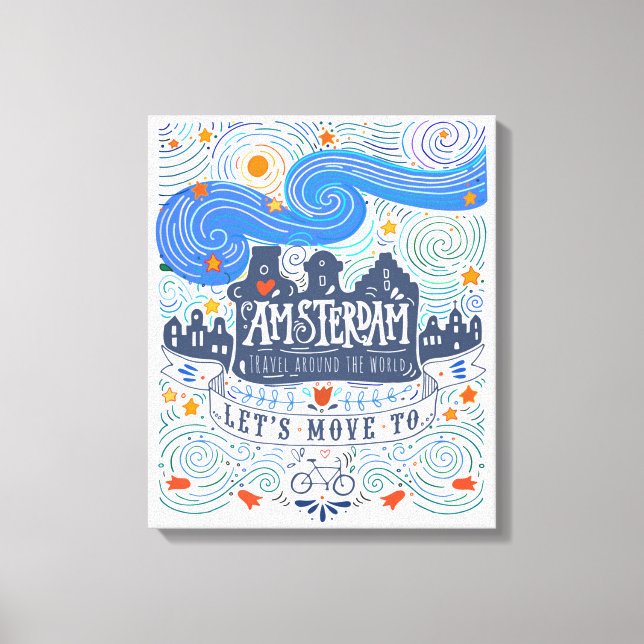 Lienzo Pasemos a Ámsterdam (Anverso)