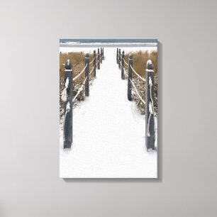 Lienzo paseo de invierno por la vieja playa de orcas