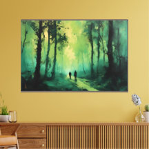 Paseo de los Crepúsculos en el bosque verde