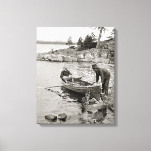 Lienzo Paseo de pesca en la bahía de Whitefish, 1906