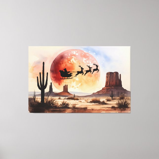 Lienzo Paseo por el desierto de Santa María - Navidades o (Anverso)