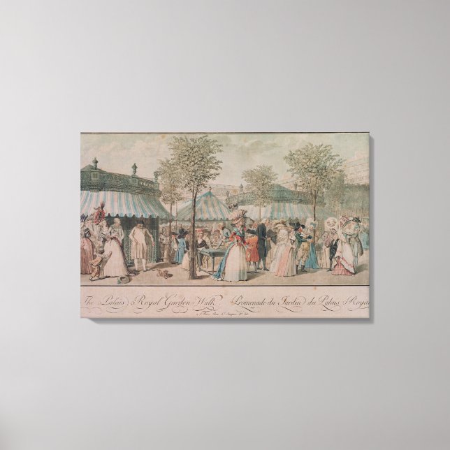 Lienzo Paseo por el Jardín Real del Palacio, 1787 (Anverso)