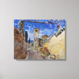 Lienzo Paseo por el viñedo italiano en Lucca