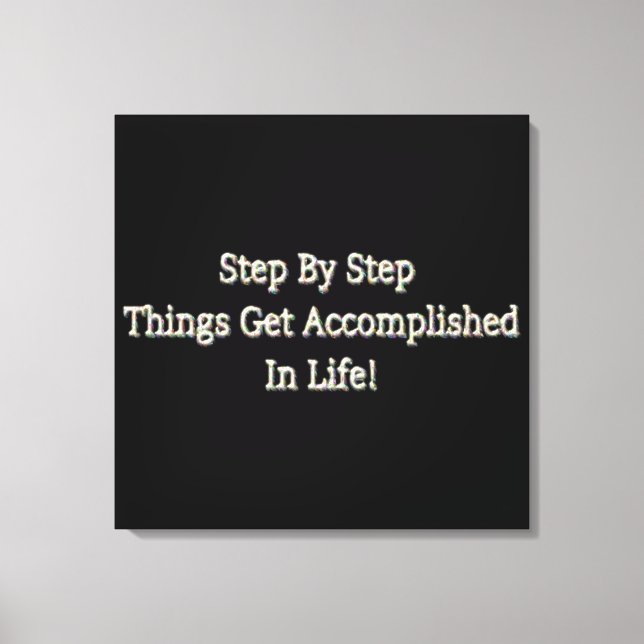 Lienzo "Paso a paso" Diseño Cuto. ¡Hazte con una en Zazzl (Anverso)