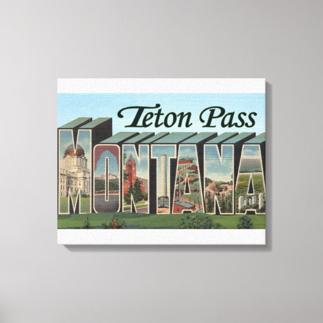 Lienzo Paso de tetón, Montana (Anverso)