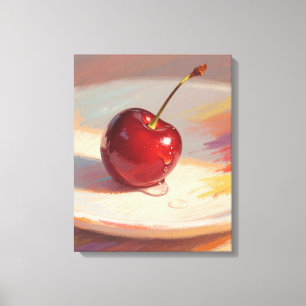 Lienzo Pastel al óleo cereza