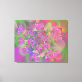 Lienzo Pastel Fractal Flower Garden