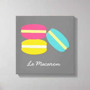 Lienzo Pasteles coloridos de macarón francés