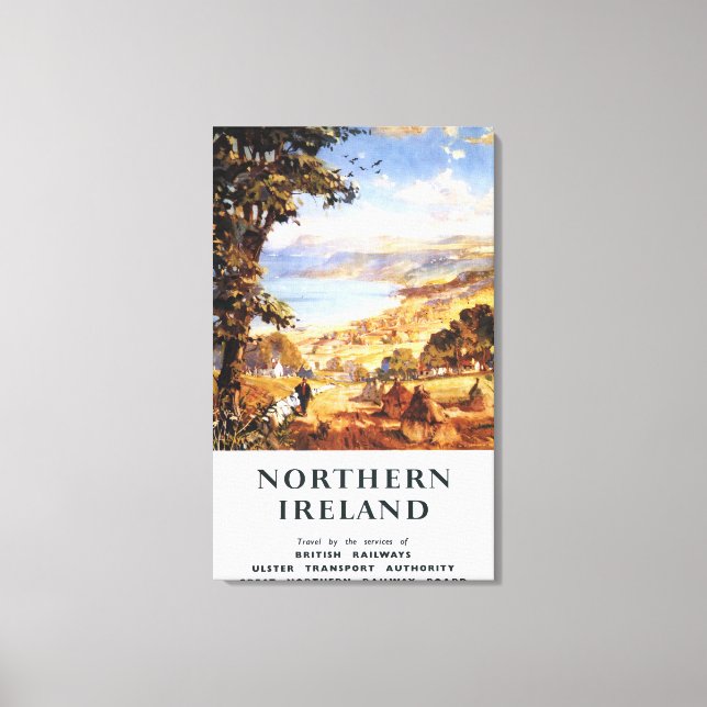 Lienzo Pastoral de escena Man y Dog British Railways (Anverso)