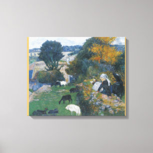 Lienzo Pastores bretones por Paul Gauguin