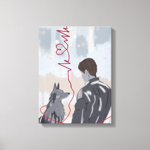 Lienzo Pata y Corazón I – Amor Animal y Humano