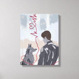 Lienzo Pata y Corazón I – Amor Animal y Humano