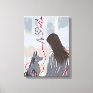 Lienzo Pata y Corazón II – Amor Animal y Humano