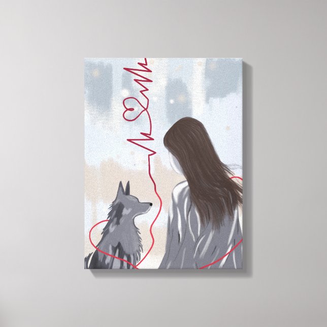 Lienzo Pata y Corazón II – Amor Animal y Humano (Anverso)